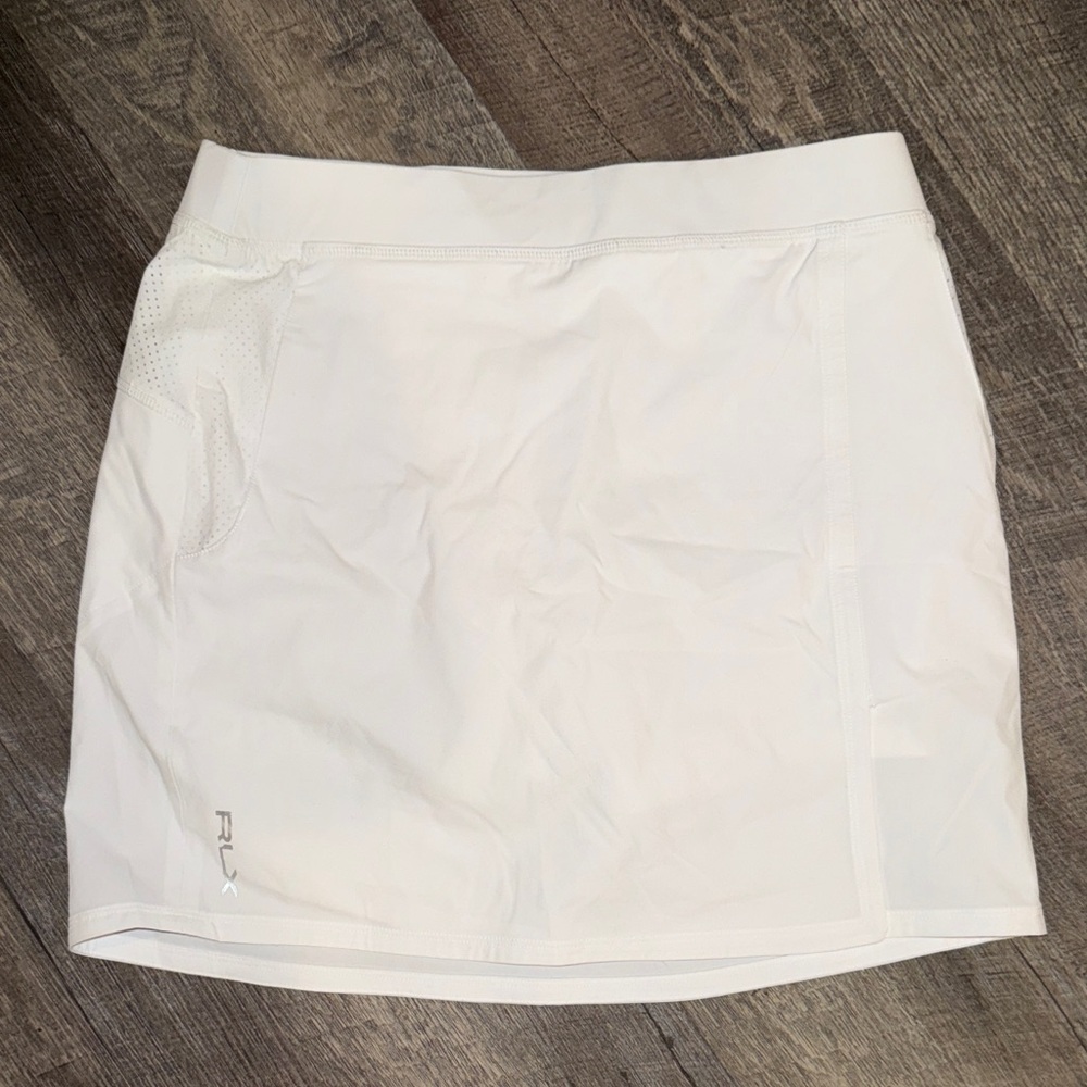 RLX Ralph Lauren Women's White golf skirt with spandex shorts attached